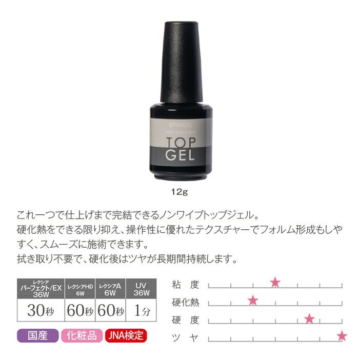 プリジェル ノンワイプクリア トップジェル＜１２ｇ＞